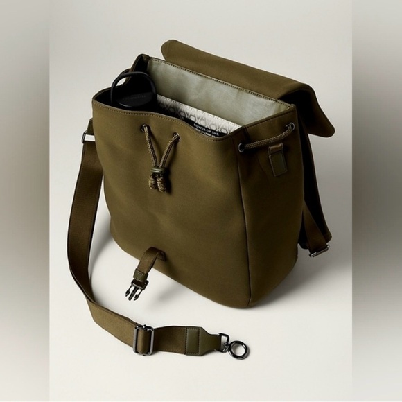ATHLETA | NWOT REVIVE CONVERTIBLE BACKPACK BAG IN ACACIA OLIVE GREEN main image 6